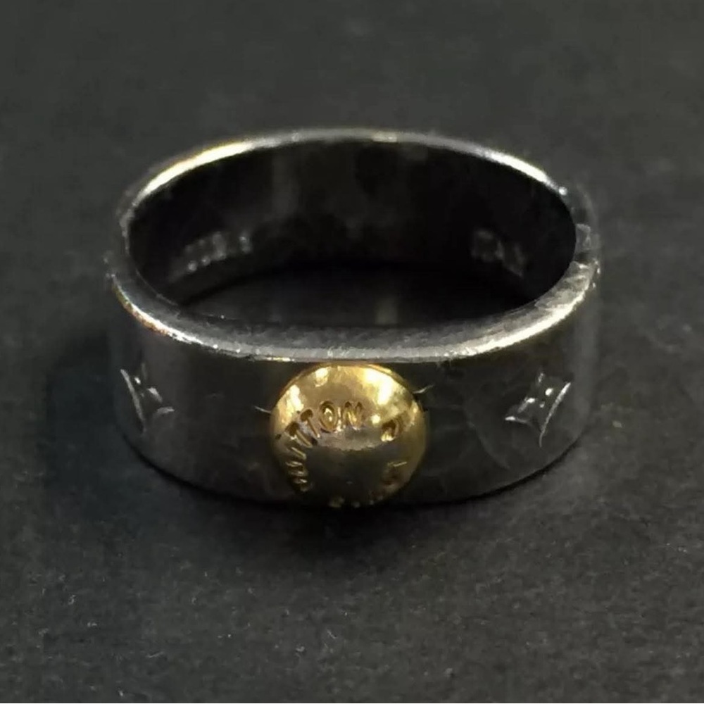 Louis Vuitton Bague Nanogram Silver Tone Ring sz:49/5- Free Gift With Purchase - Picture 5 of 12